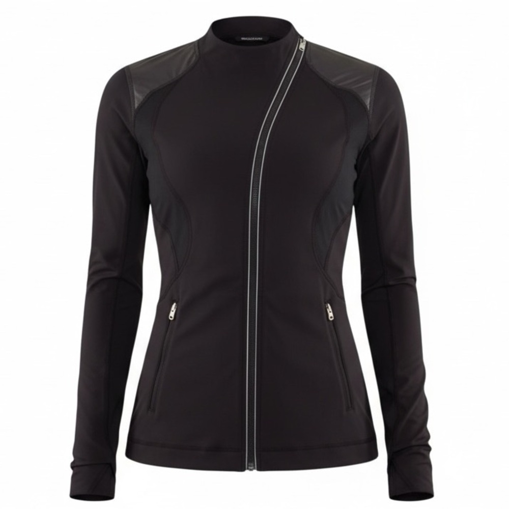 Lululemon Run: Track Time Black Jacket Water Repellent Moisture Wicking Size 6